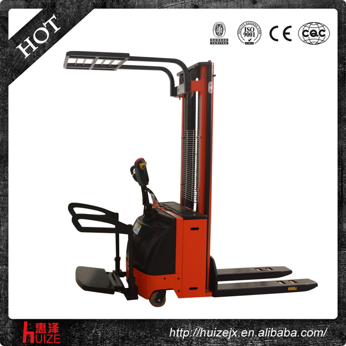 帶護(hù)頂架全電動(dòng)堆高車 帶護(hù)頂架全電動(dòng)堆高車